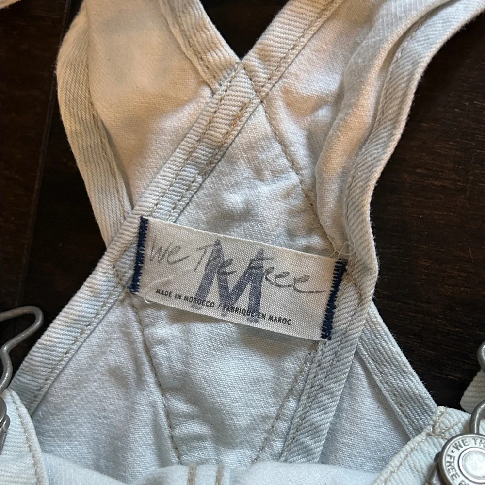 Free People Soft Blue Women's Denim Overalls - Picture 3 of 5